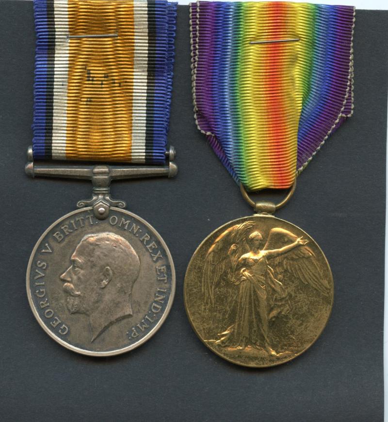 WW1 British War & Victory Medals Pair to Cpl William Shaw, 1st Bn., Gordon Highlanders
