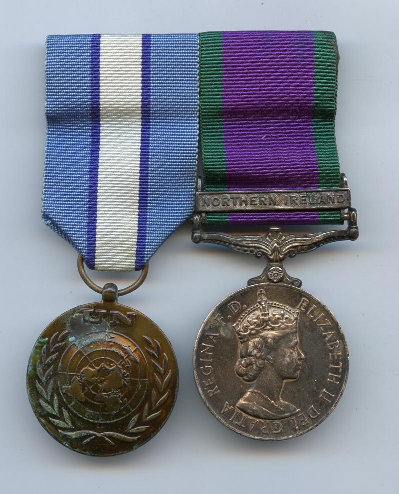 UN Cyprus & Northern Ireland Medal Pair To Pte S.R. Smith, Cameronians & Gordon Highlanders