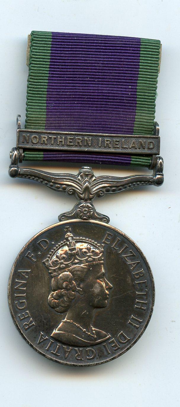 Campaign Service Medal 1962  Northern Ireland To Fusilier  Royal Regiment of Fusiliers