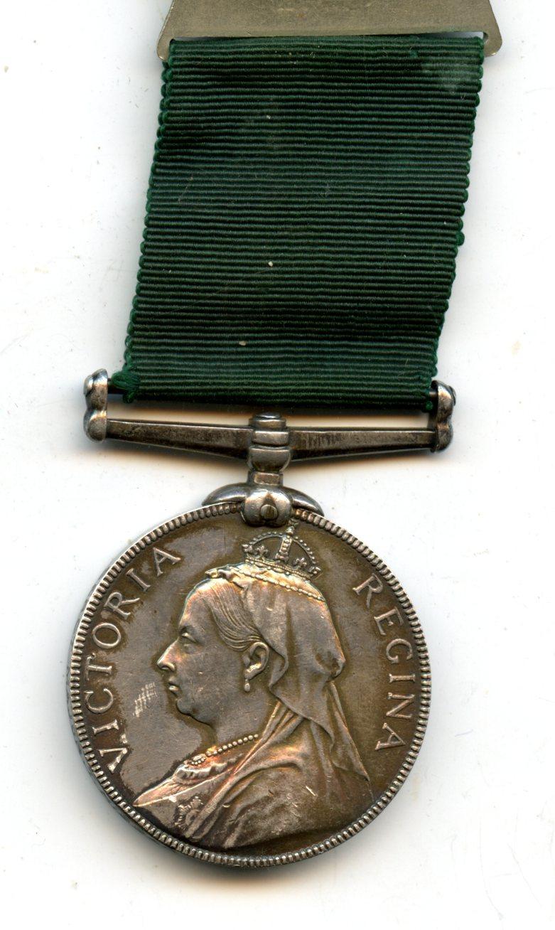 Volunteer Force Long Service to Sergt Major T Hibbert, 2nd Lancashire Volunteer Artillery