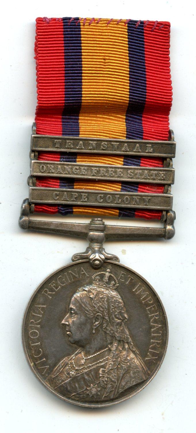 Queens South Africa Medal 1899-1902 To Lieut T.C.R.J. Ward, Rl Scots
