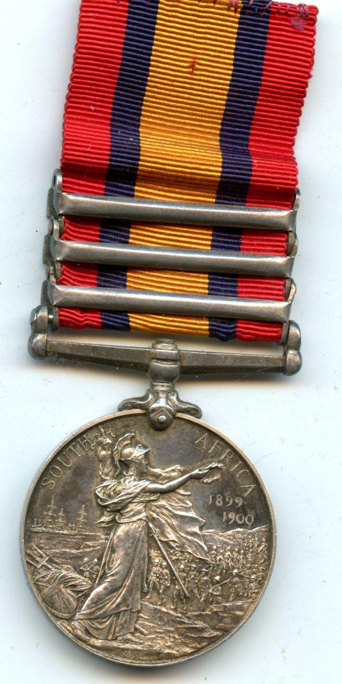 Queens South Africa Medal 1899-1902 To Lieut T.C.R.J. Ward, Rl Scots