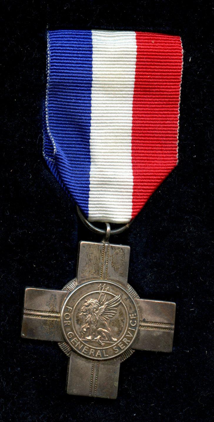 The General Service Cross  Hallmarked Silver Medal