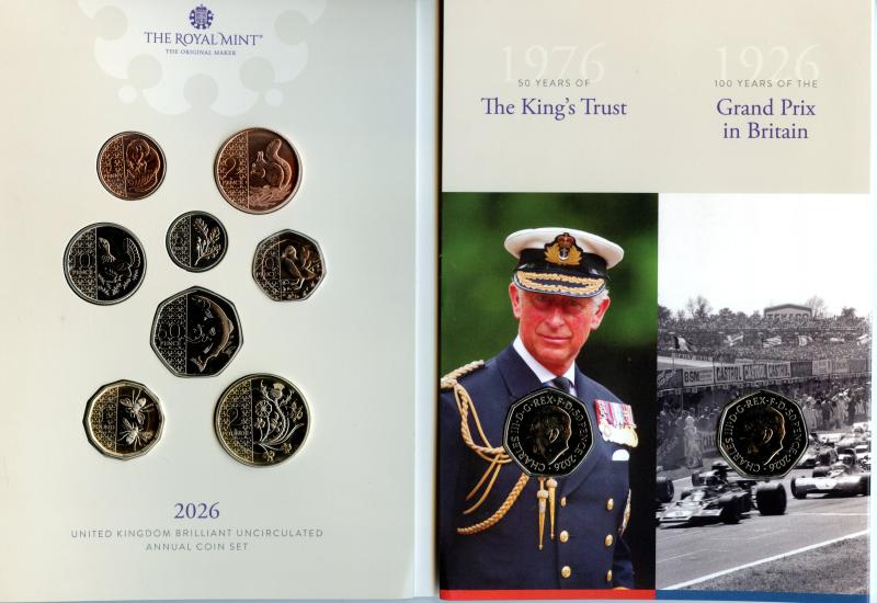 UK 2026 Brilliant Uncirculated Annual Coin Set Coins