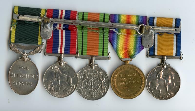 Territorial & WW1 & 2 Medal Group To Sjt John Morrison, Lanark Yeomanry & Royal Navy