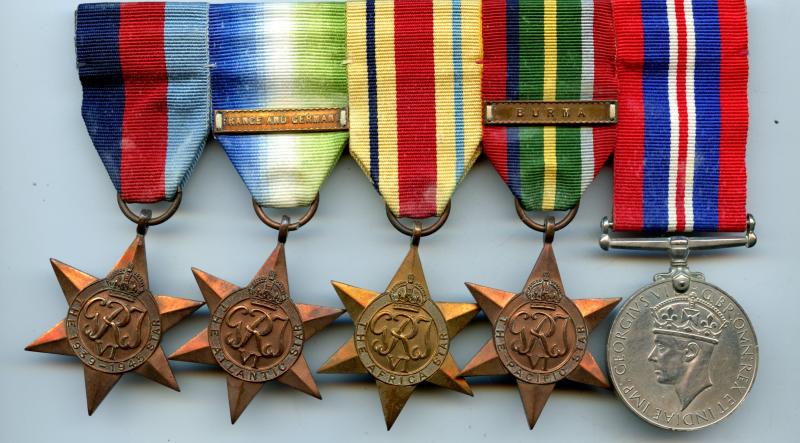 WW2 Mounted Atlantic Africa Pacific Star Medal Group