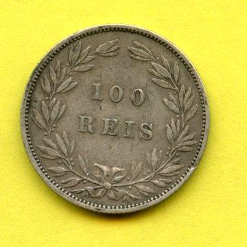 Portugal 100 Reis Coin Dated 1879