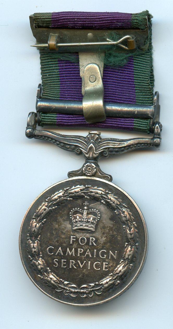 Campaign Service Medal 1962 1 Clasp Northern Ireland To Staff Sgt C. J. K. Wisdom, Royal Electrical & Mechanical Engineers