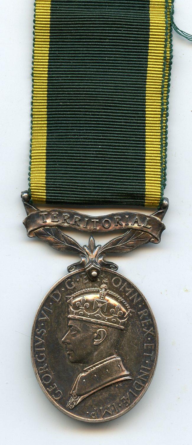 Territorial Efficiency Medal To Pte D Bastard, Royal Army Medical Corps