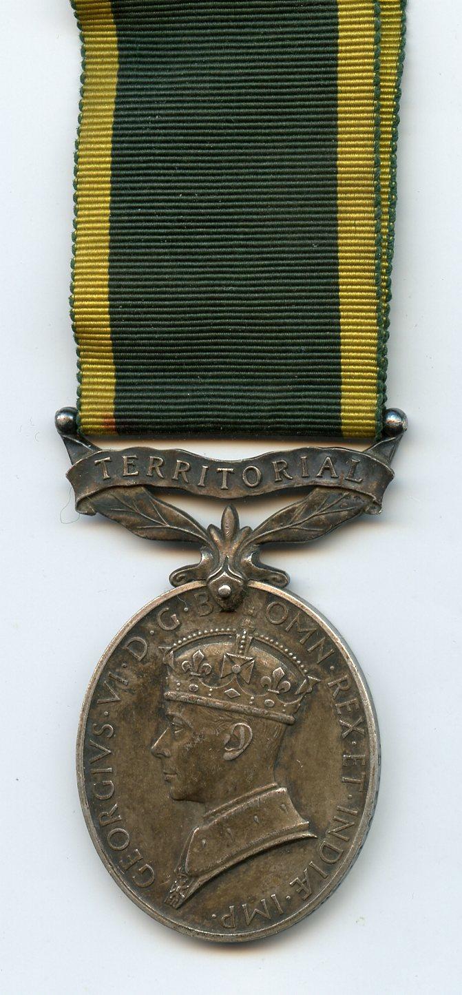 Territorial Efficiency Medal To Cpl W. G. Long, Royal Army Service Corps