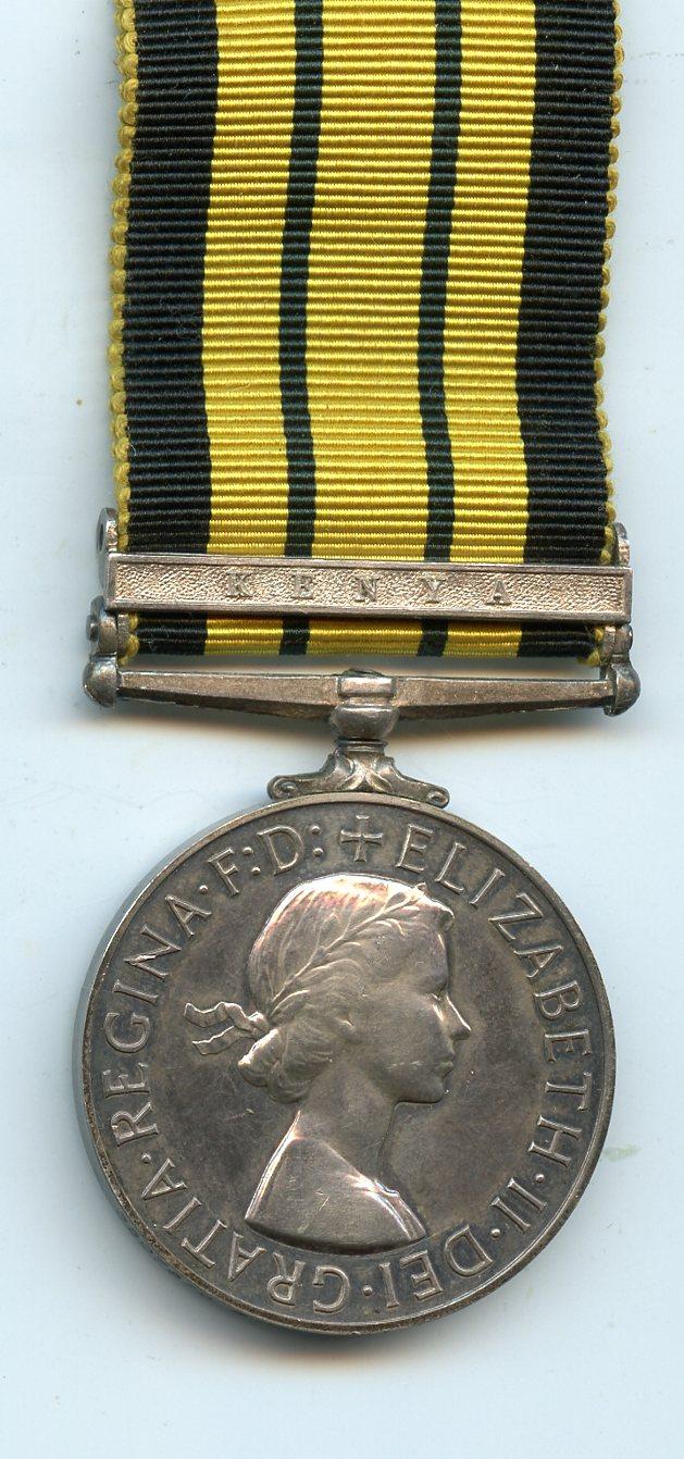 Africa General Service Medal 1956 1 Clasp Kenya To Sgt E Newton, Royal Air Force
