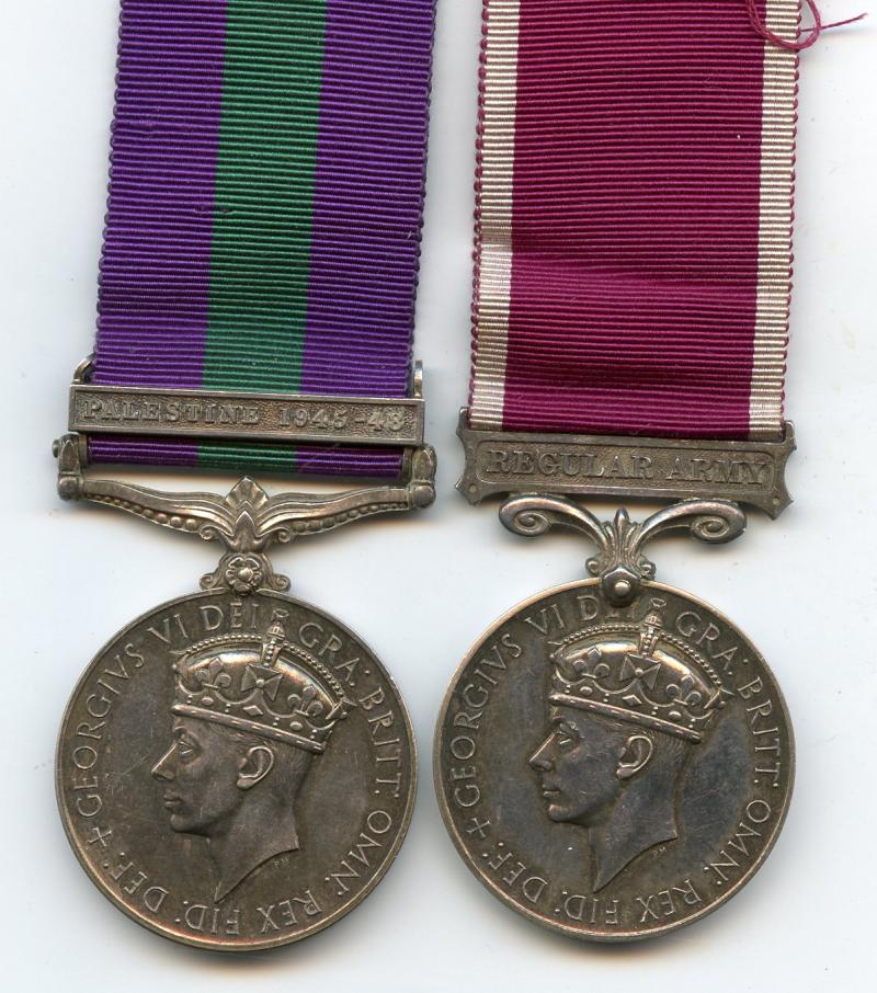 GSM  & Long Service Medal Pair To W.O.CL1 RSM  A Bannister, Royal Engineers
