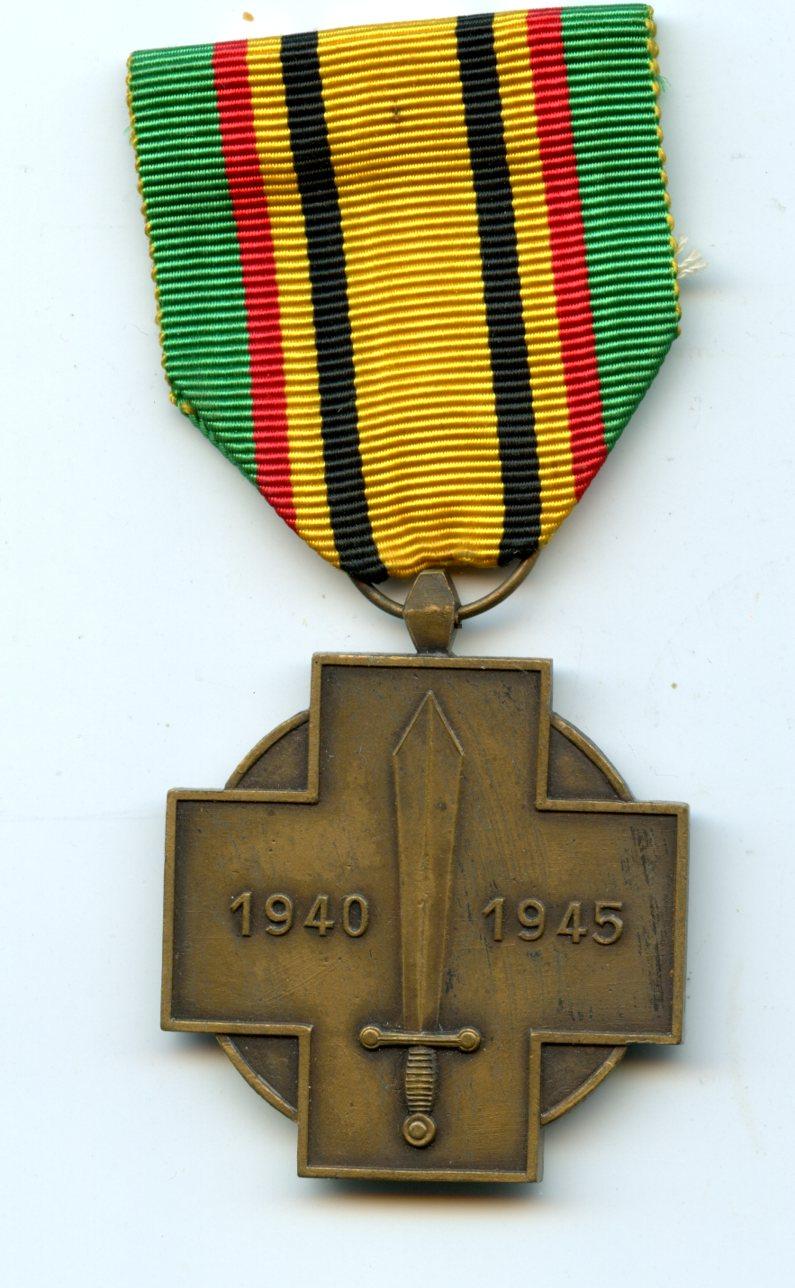 WW2 Belgium Military Combatant's Cross 1940 1945