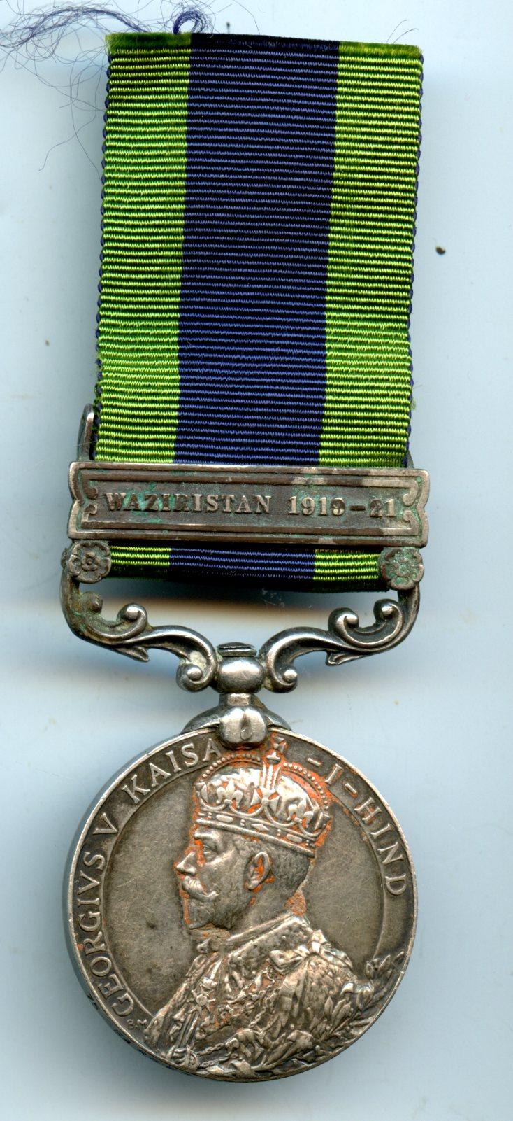 India General Service Medal 1908-35 Clasp Waziristan 1919-21 To Barber Ramrath, 2nd Battalion, Kumaon Rifles