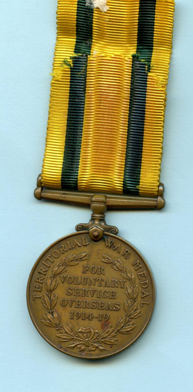 Territorial Force War Medal 1914-1918 To Cpl Robert R Cowan, Montgomeryshire Yeomanry