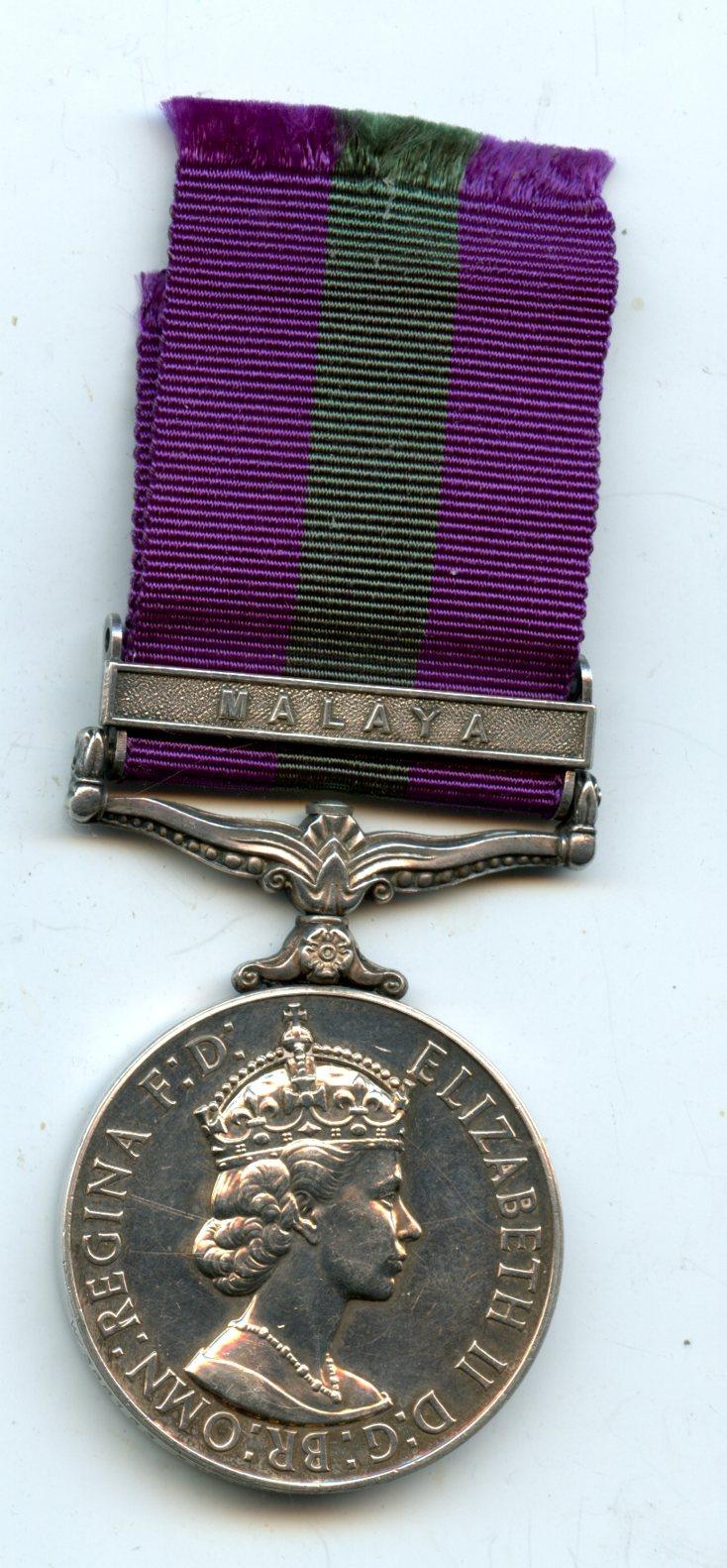 General Service Medal 1918-62 : Malaya To Pte K. A. Burke,  WRAC Womans Royal Army Corps