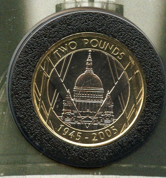 UK 2005 60th Anniversary of WW2 Brilliant Uncirculated £2 Pound Coin