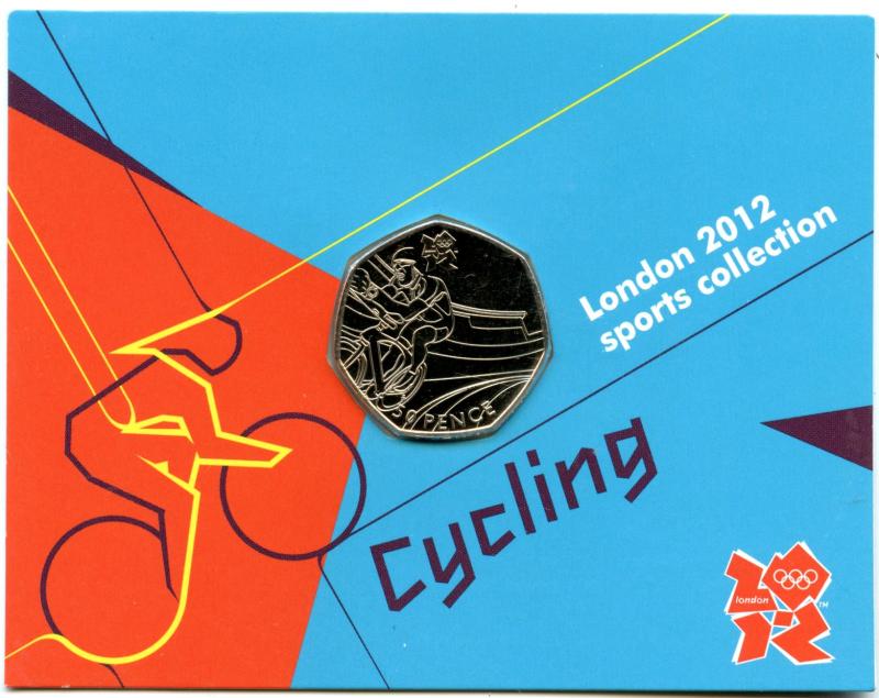 UK 2011 London 2012 Uncirculated Olympic 50p 9/29 Cycling