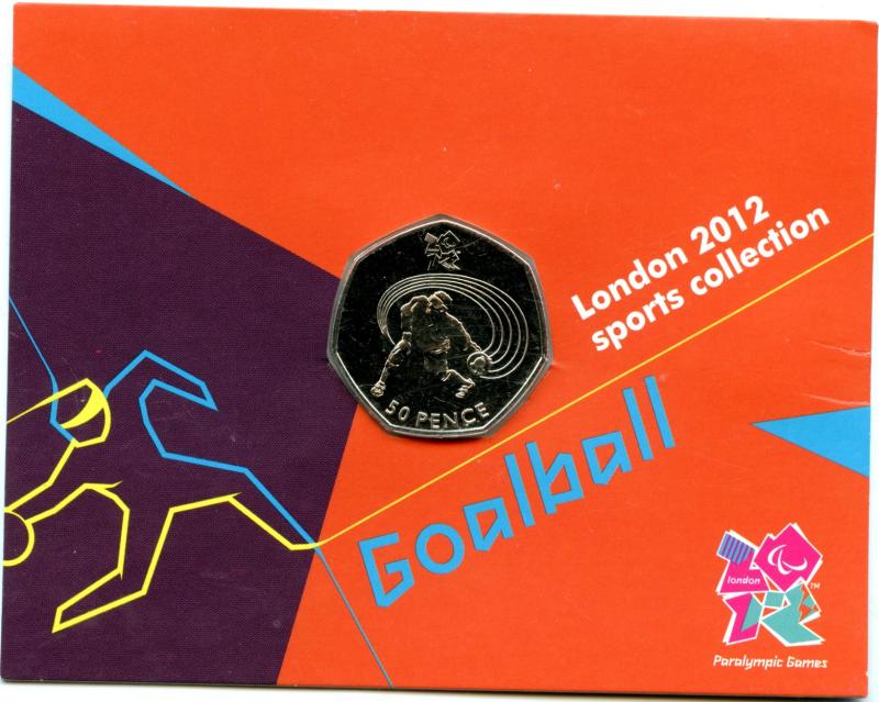 UK 2011 London 2012 Uncirculated Olympic 50p 13/29 Goalball