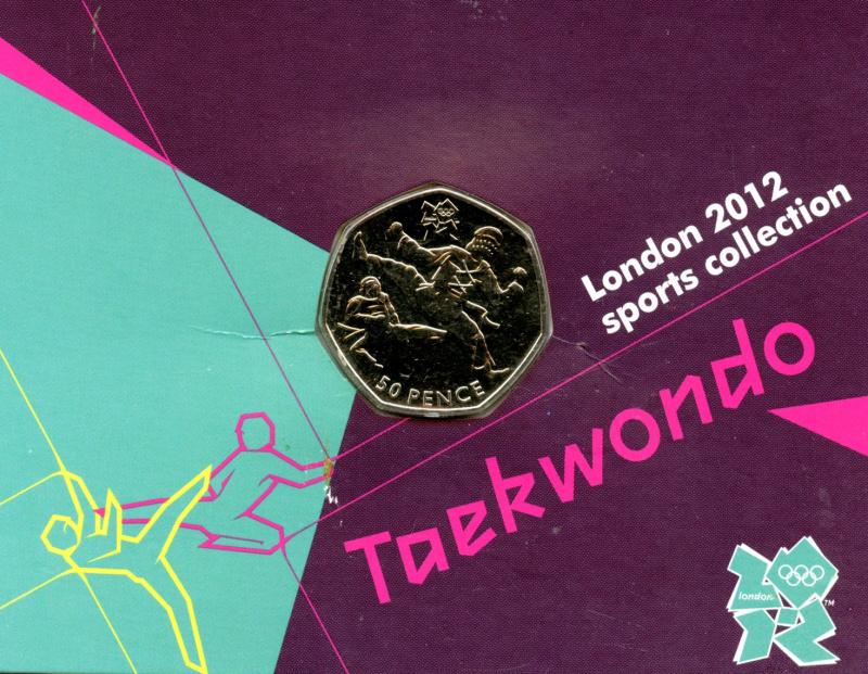 UK 2011 London 2012 Uncirculated Olympic 50p 23/29 Taekwondo