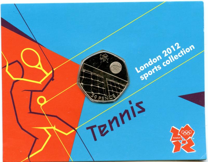 UK 2011 London 2012 Uncirculated Olympic 50p 24/29 Tennis