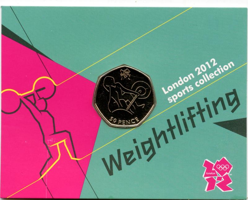 UK 2011 London 2012 Uncirculated Olympic 50p 27/29 Weightlifting