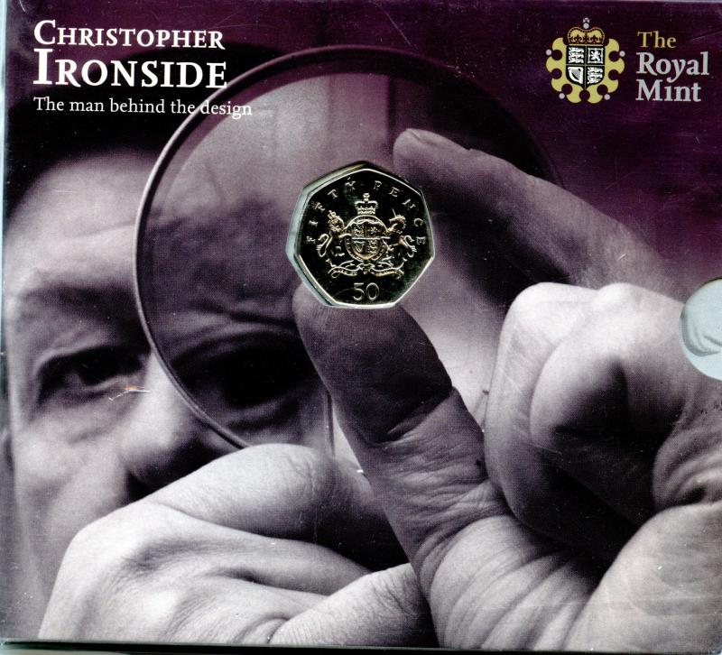 UK 2013 Christopher Ironside 100th Birth Anniversary Brilliant Uncirculated 50 Pence Coin