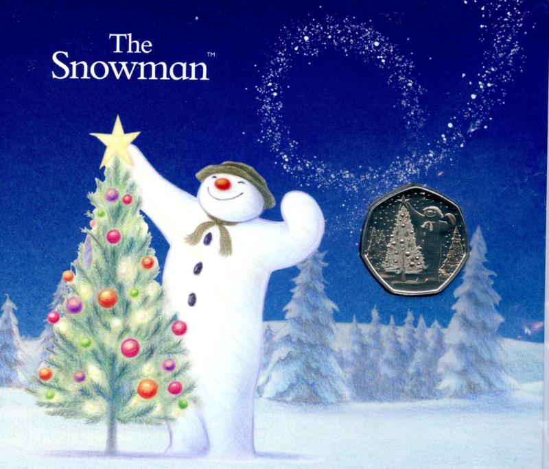 UK 2024 The Snowman Brilliant Uncirculated 50 Pence Coin