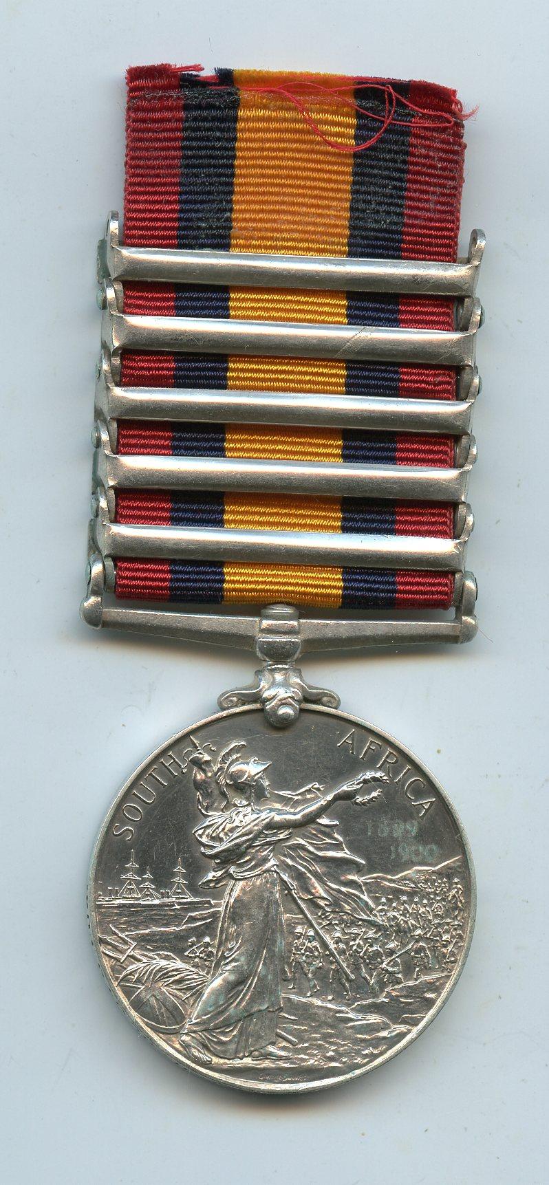 Queens South Africa Medal To Pte Robert Roach, Royal Scots Fusiliers