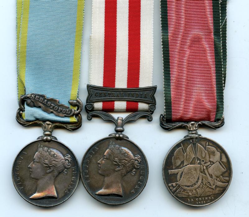 Crimea India Mutiny Group of Medals To Pte James Rollo, 71st Highland Light Infantry