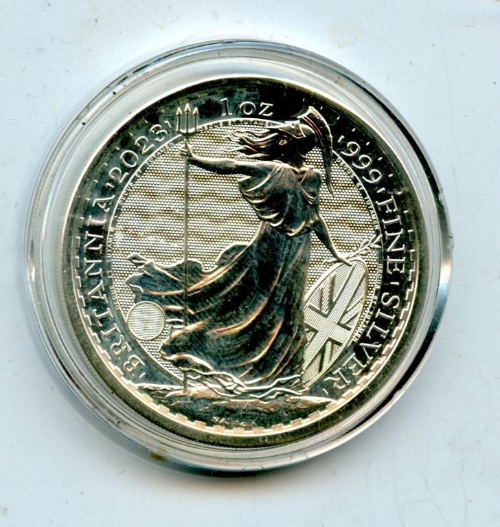 U.K. 2023 Charles III Uncirculated Silver One Ounce Britannia Coin