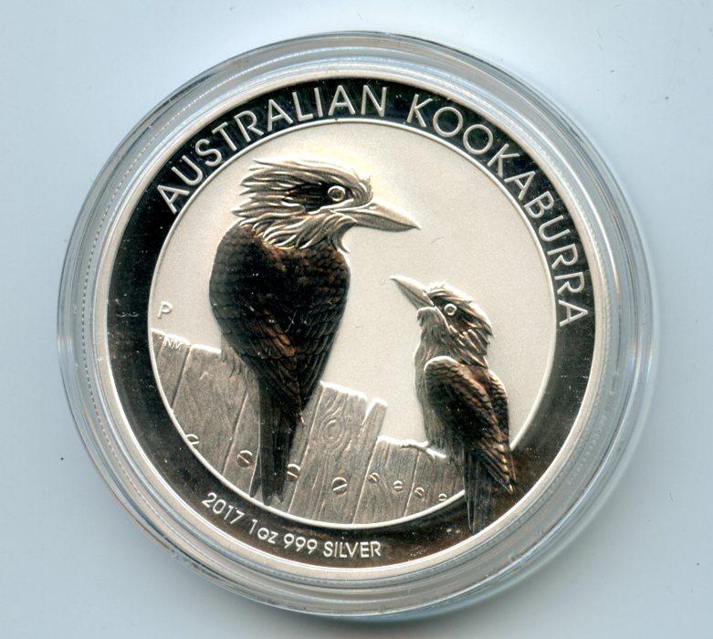 Australian Kookaburra Silver One Ounce Dollar Coin Dated 2017