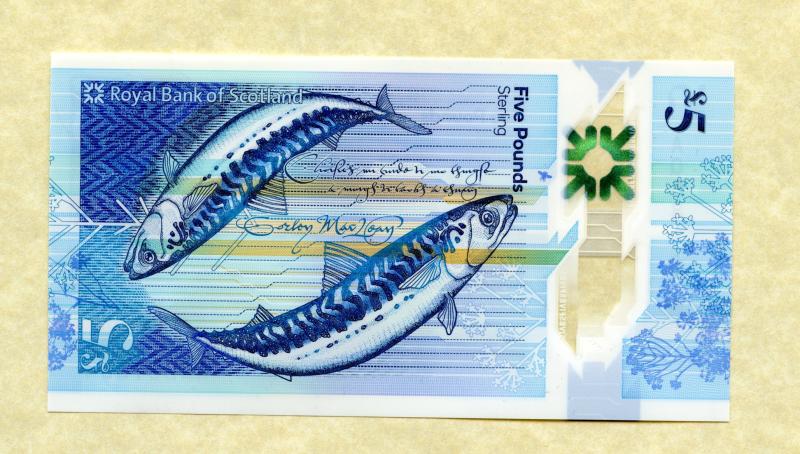 Royal Bank of Scotland £5 Five Pound Note First Polymer Note Dated 11th February 2016