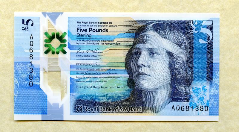 Royal Bank of Scotland £5 Five Pound Note First Polymer Note Dated 11th February 2016