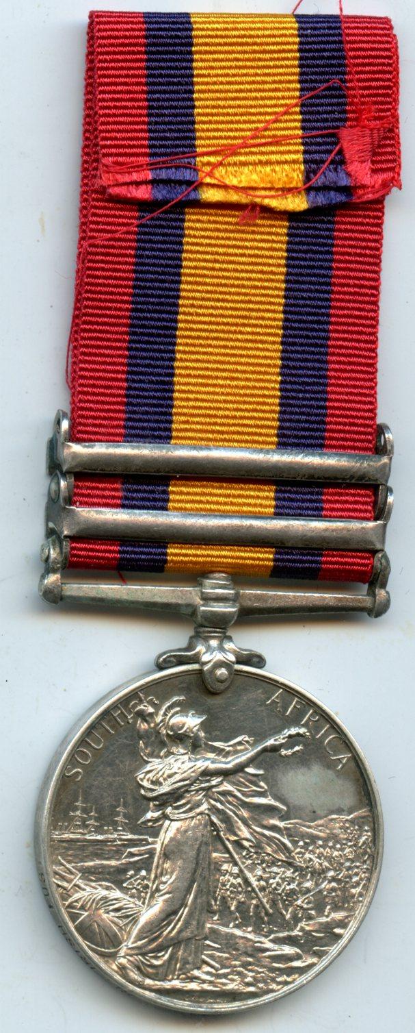 Queens South Africa Medal To Pte R McMullin. Royal Irish Fusiliers