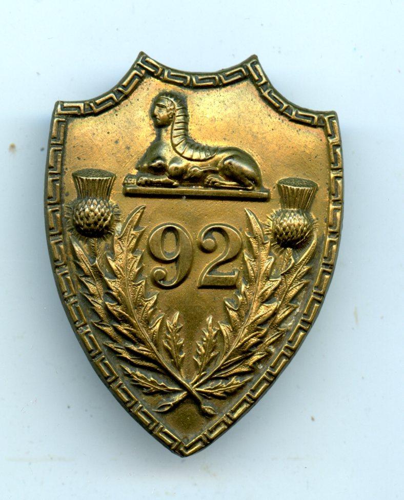 92nd (Gordon Highlanders) Regiment,  Victorian sporran badge