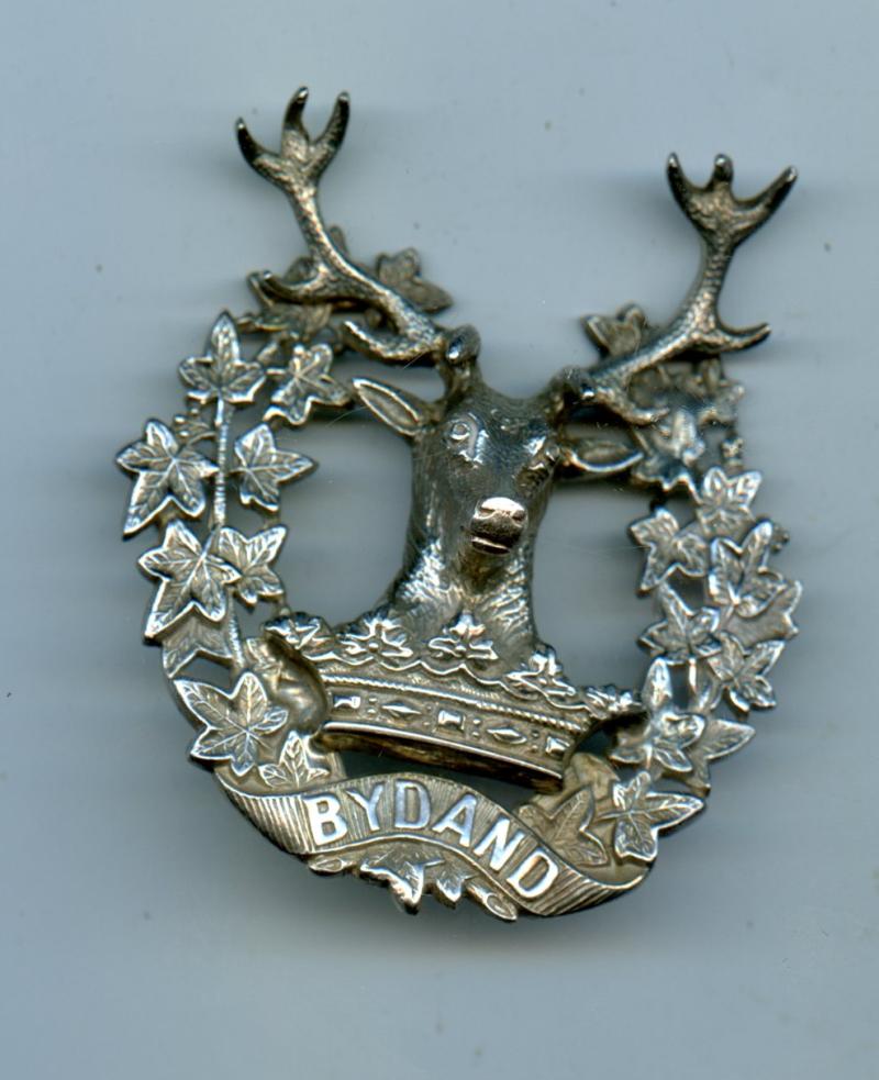 Gordon Highlanders Hallmarked Silver Officers Glengarry Cap Badge