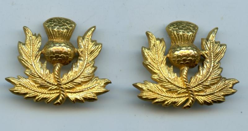Royal Company of Archers Gilt Thistle Collar Badges