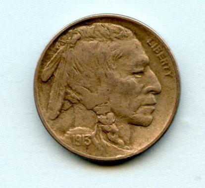 United States of America. U.S.A Nickel Five Cents Coin  Dated 1913