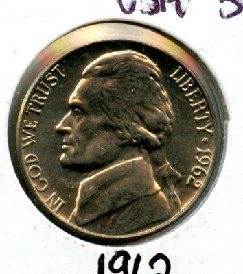 United States of America. U.S.A Nickel Five Cents Coin Dated 1962