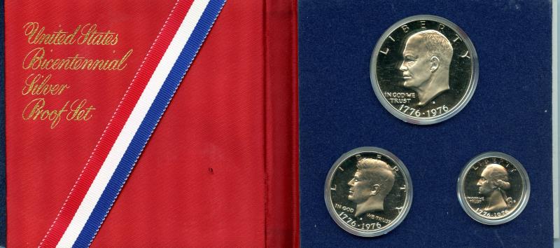 USA United States of America Bicentennial Silver Proof Coin Set 1776-1976