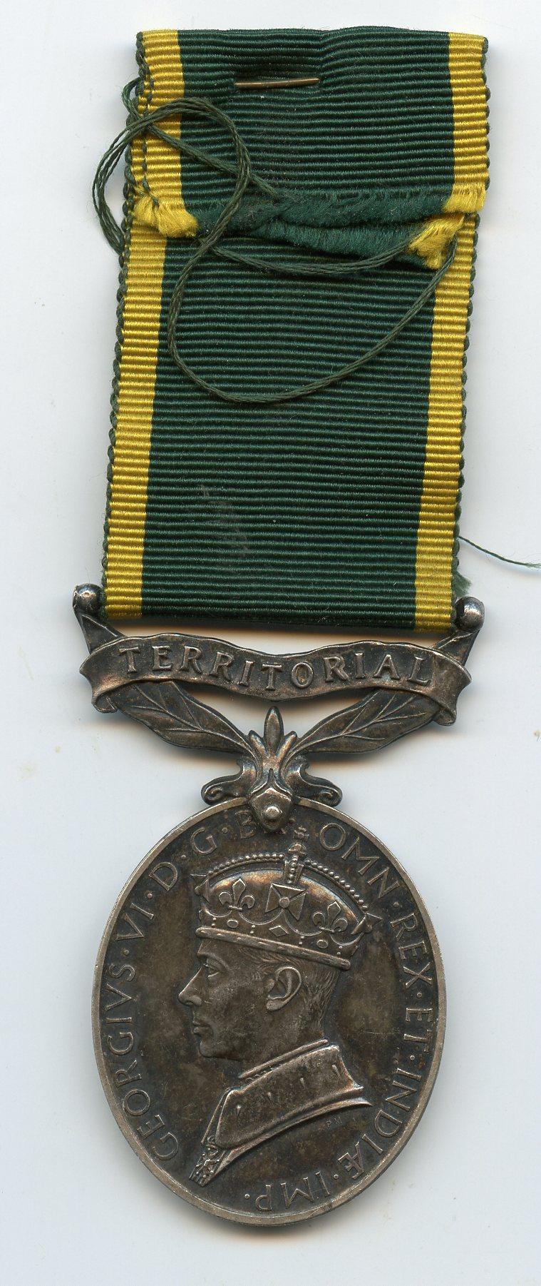 Territorial Efficiency Medal To Pte J. F. Lyon, Royal Army Medical Corps
