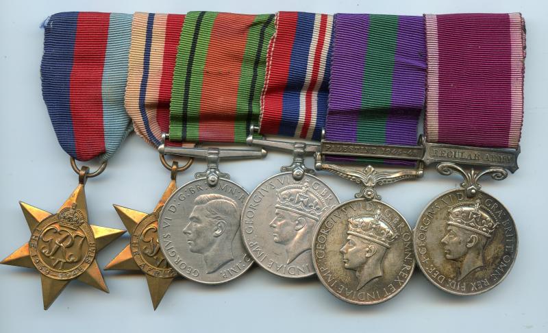 WW2 & Palestine Medal Group To Sjt H J Young, Military Provost Staff Corps