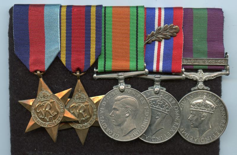 WW2 With M.I.D. & S.E. Asia Medal Group To Captain R. A. Deaves, Royal Signals