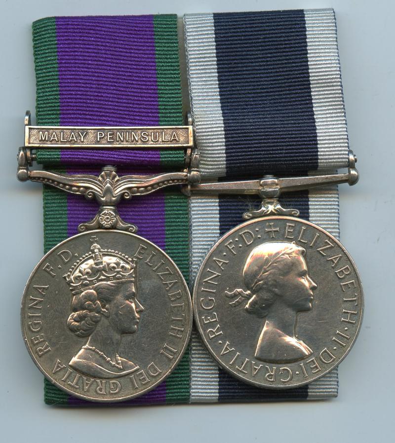 Malay Penisula Pair of Medals To P.O. REL P. S. J. Webb, Royal Navy HMS Raleigh