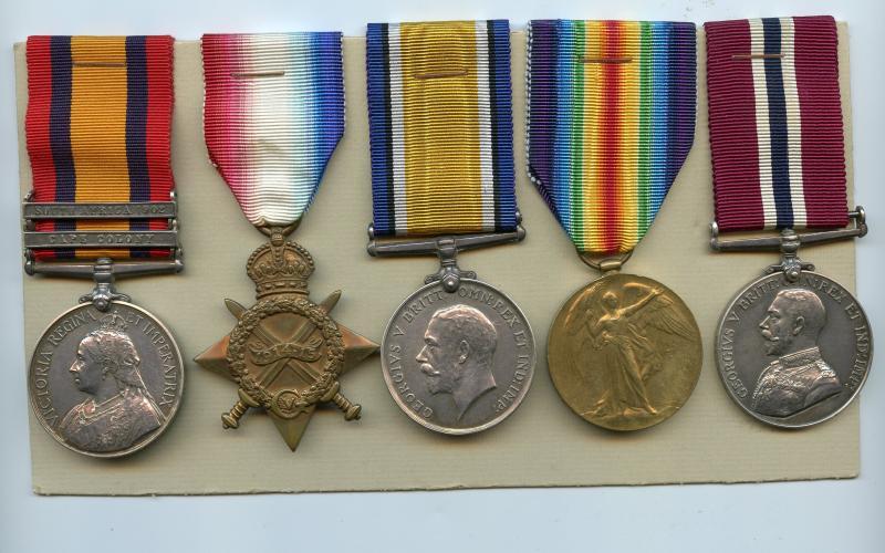 QSA Medal WW1 Medals & Permanent Forces Long Service Medal Group to Cpl W. H. Small, Imperial Yeomanry & Brigade Staff Force