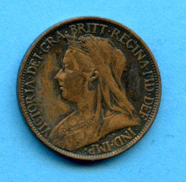UK Queen Victoria  1901 Farthing Coin