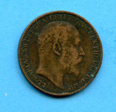 UK Edward VII  1905 Farthing Coin