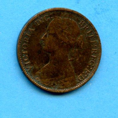 UK Queen Victoria Farthing Coin Dated 1862