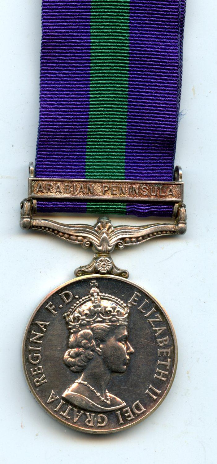 GSM Medal Arabian Peninsula To LAC William F McCormick, Royal Air Force RAF